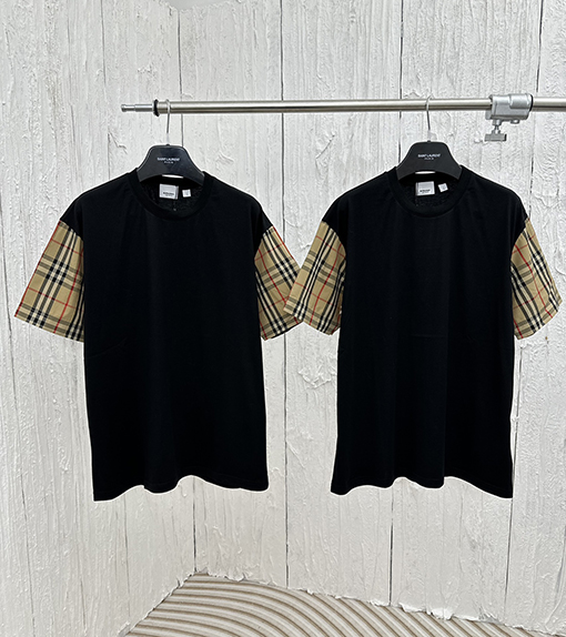 バーバリースーパーコピー クラシックスリーブステッチ半袖Tシャツ