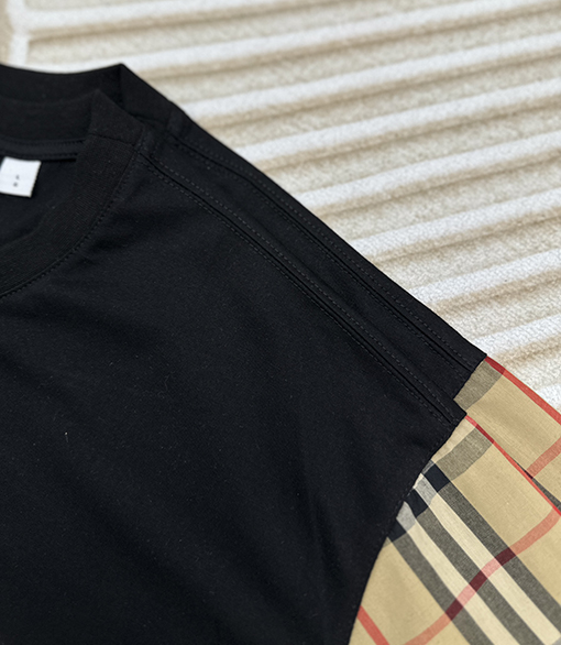 バーバリースーパーコピー クラシックスリーブステッチ半袖Tシャツ