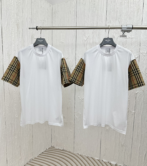 バーバリースーパーコピー クラシックスリーブステッチ半袖Tシャツ