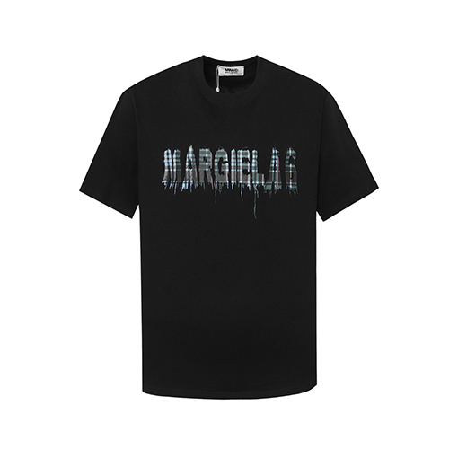 マルタンマルジェラ 新しいデジタルカラーチェック柄3 Dグループリント半袖Tシャツ