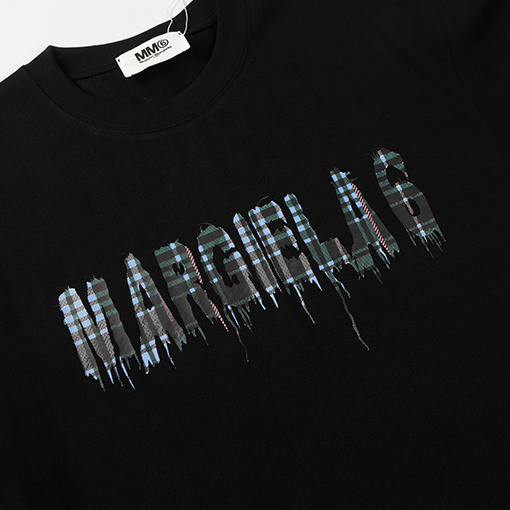 マルタンマルジェラ 新しいデジタルカラーチェック柄3 Dグループリント半袖Tシャツ
