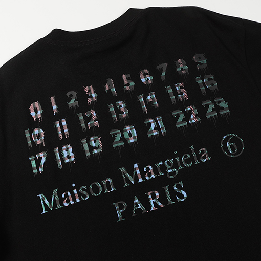 マルタンマルジェラ 新しいデジタルカラーチェック柄3 Dグループリント半袖Tシャツ