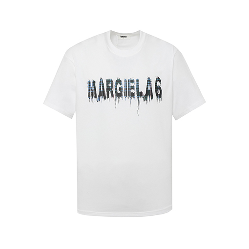 マルタンマルジェラ 新しいデジタルカラーチェック柄3 Dグループリント半袖Tシャツ