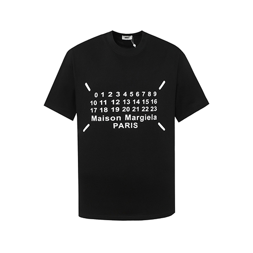 マルタンマルジェラ フロントロゴアルファベットプリント半袖Tシャツ