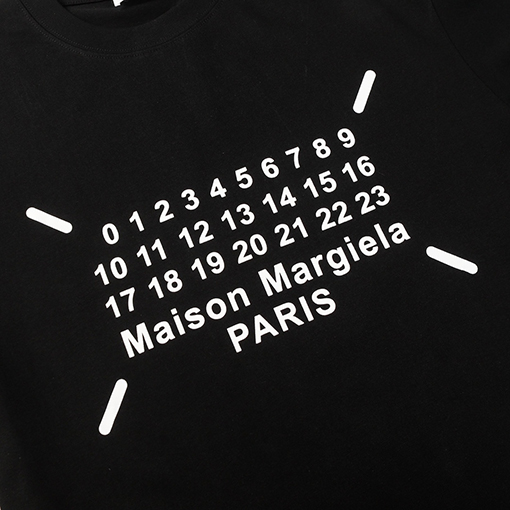 マルタンマルジェラ フロントロゴアルファベットプリント半袖Tシャツ