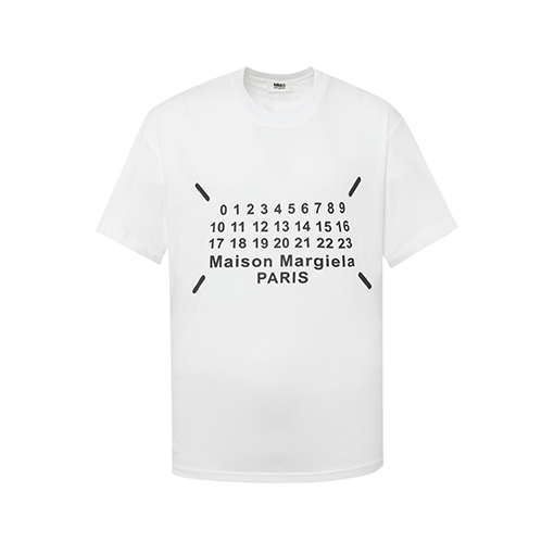 マルタンマルジェラ フロントロゴアルファベットプリント半袖Tシャツ
