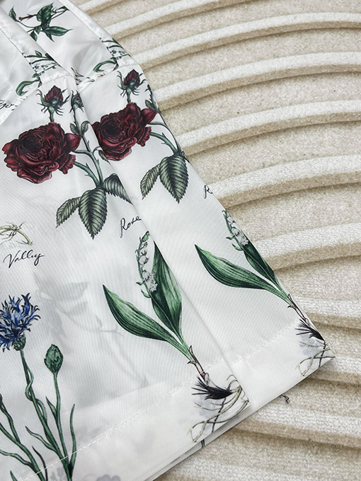 ディオール 新しい花のファッション花桑シルクセット半袖シャツ