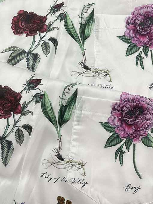 ディオールコピー   新しい花柄シャツ花柄桑シルクパンツ