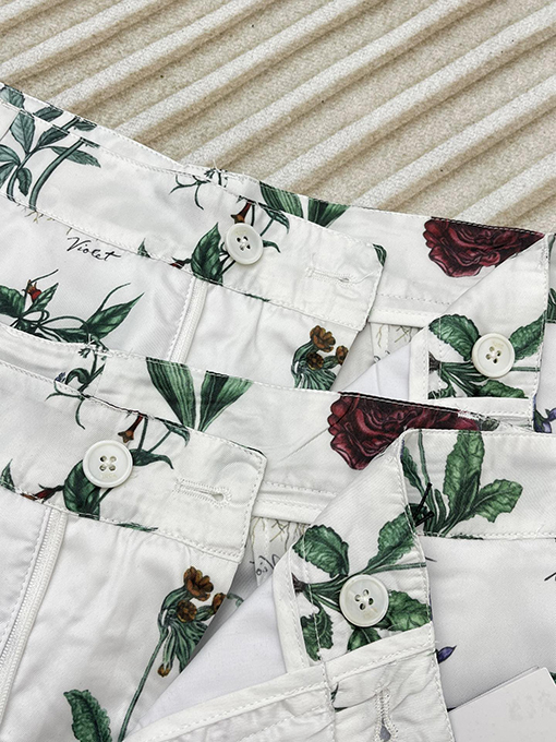 ディオールコピー   新しい花柄シャツ花柄桑シルクパンツ