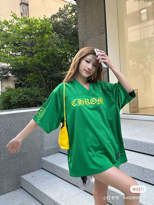 クロムハーツ   ベースボール服ファッション落書きアイスホッケー半袖Tシャツ