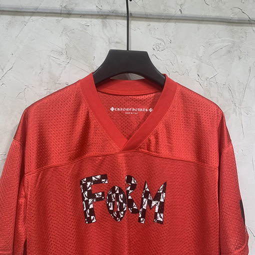 クロムハーツ 新しいサンスクリット文字プリント落書きアイスホッケー服半袖Tシャツ
