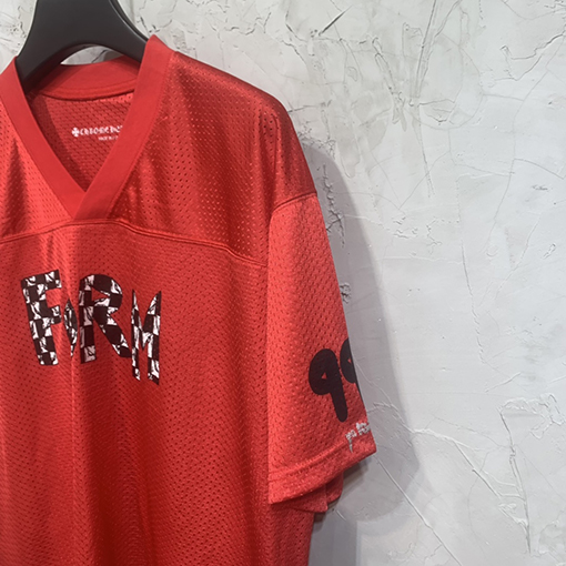 クロムハーツ 新しいサンスクリット文字プリント落書きアイスホッケー服半袖Tシャツ