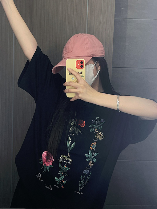ディオール   新しい植物標本プリント半袖Tシャツ