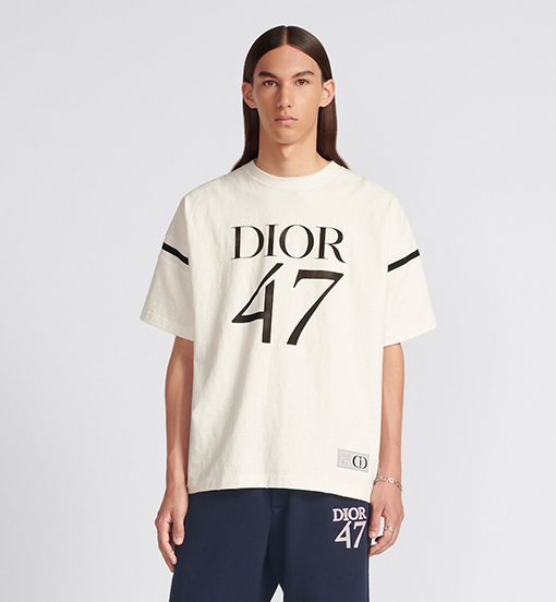 ディオール  47番プリントパッチワーク半袖Tシャツ