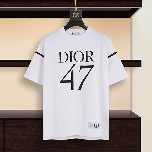 ディオール  47番プリントパッチワーク半袖Tシャツ