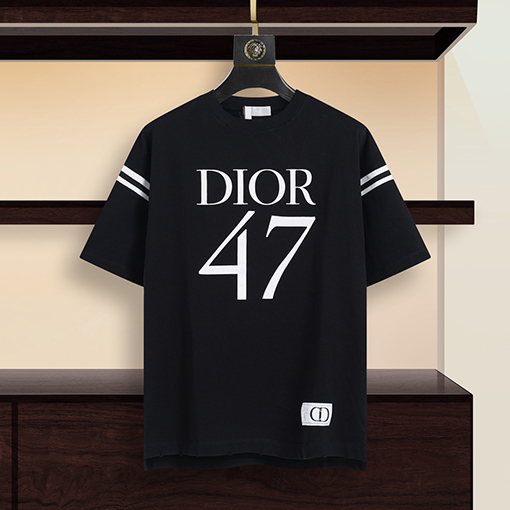 ディオール  47番プリントパッチワーク半袖Tシャツ