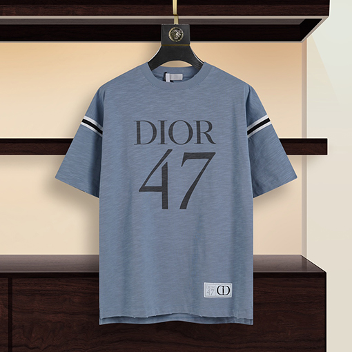 ディオール  47番プリントパッチワーク半袖Tシャツ