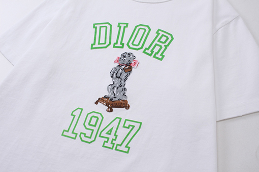 ディオール  ボビー犬の プリント半袖Tシャツ