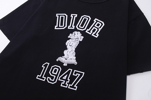 ディオール  ボビー犬の プリント半袖Tシャツ