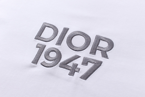 ディオール 1947刺繍ロゴアルファベット半袖Tシャツ