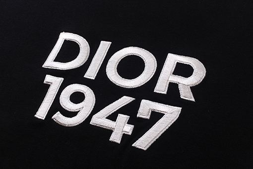 ディオール 1947刺繍ロゴアルファベット半袖Tシャツ