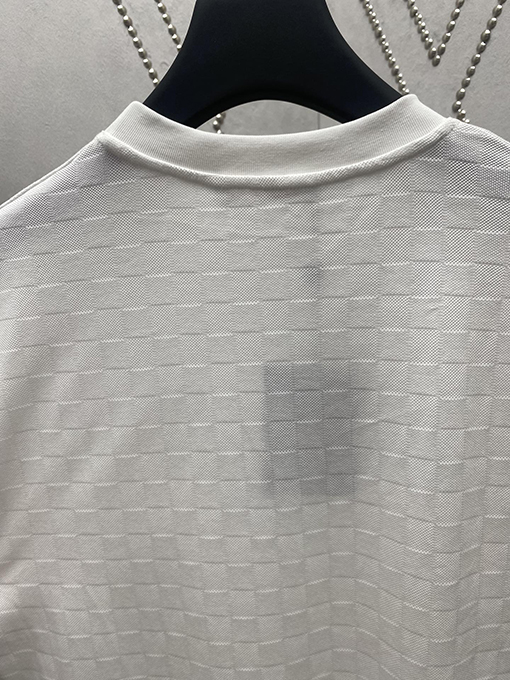 ルイヴィトン 新しい刺繍ダミエジャカード織り半袖Tシャツ