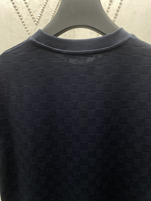 ルイヴィトン 新しい刺繍ダミエジャカード織り半袖Tシャツ