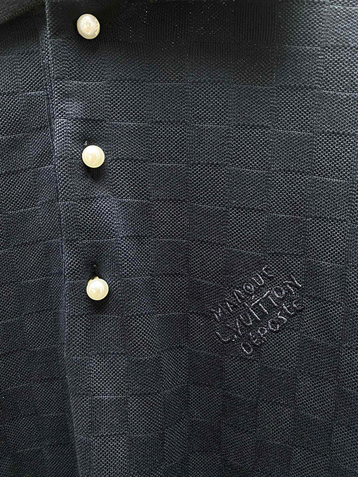 ルイヴィトンコピー 新しいフルサイズの刺繍ダミエジャカード織りポロシャツ