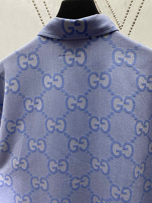 グッチ  新しい フルアルファベットプリント半袖シャツ