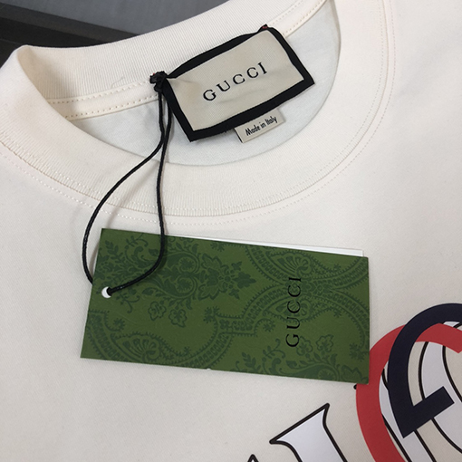 グッチ 新しいロゴパターンプリントデザイン半袖Tシャツ