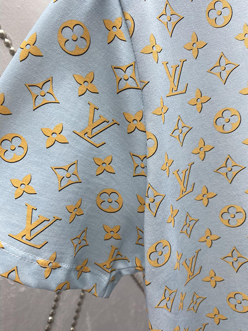 ルイヴィトン  新しい循環古いプリント半袖Tシャツ