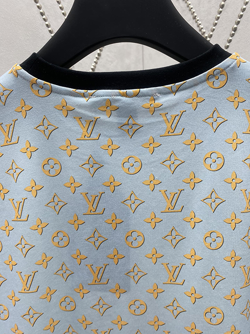 ルイヴィトン  新しい循環古いプリント半袖Tシャツ