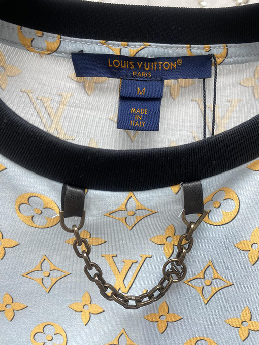ルイヴィトン  新しい循環古いプリント半袖Tシャツ
