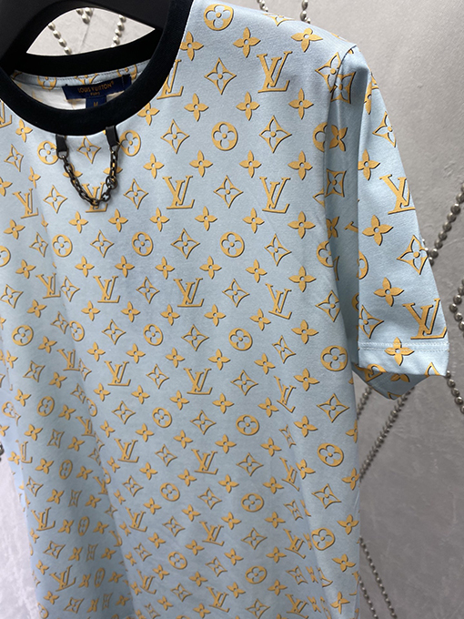 ルイヴィトン  新しい循環古いプリント半袖Tシャツ