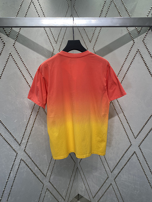 セリーヌ 新しいプリント吊り下げグラデーション半袖Tシャツ