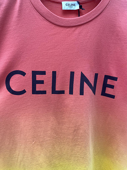 セリーヌ 新しいプリント吊り下げグラデーション半袖Tシャツ