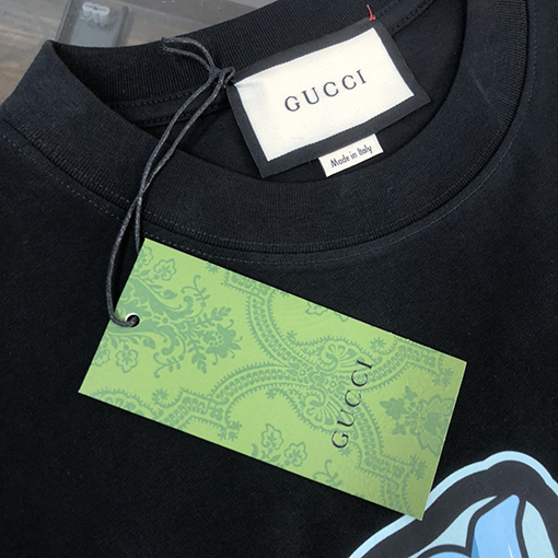 グッチ 新しいロゴパターンプリント技術デザイン半袖Tシャツ