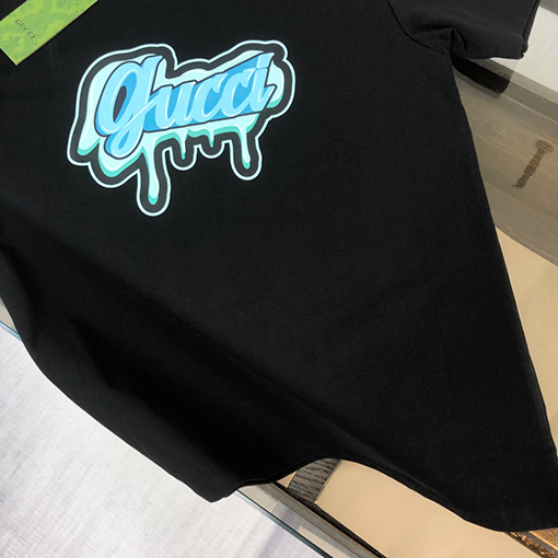 グッチ 新しいロゴパターンプリント技術デザイン半袖Tシャツ