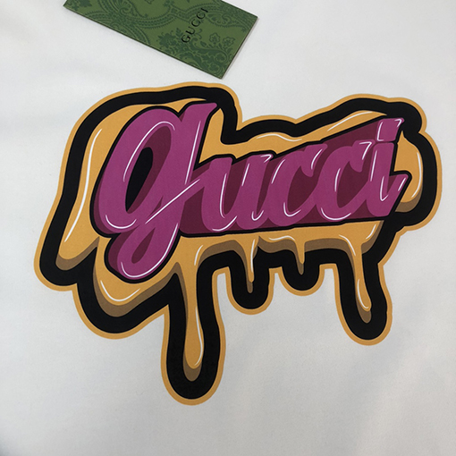 グッチ 新しいロゴパターンプリント技術デザイン半袖Tシャツ