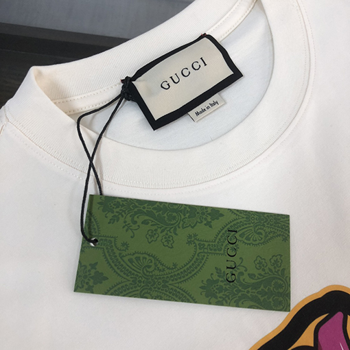 グッチ 新しいロゴパターンプリント技術デザイン半袖Tシャツ