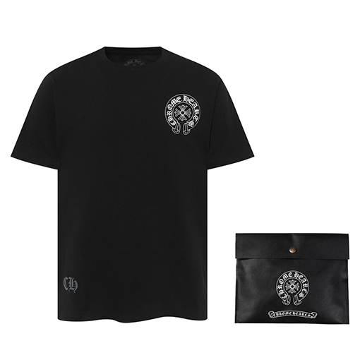 クロムハーツ  馬蹄ファッション夜光プリントラウンドネック半袖Tシャツ