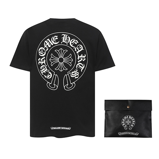 クロムハーツ  馬蹄ファッション夜光プリントラウンドネック半袖Tシャツ