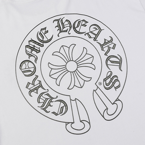 クロムハーツ  馬蹄ファッション夜光プリントラウンドネック半袖Tシャツ