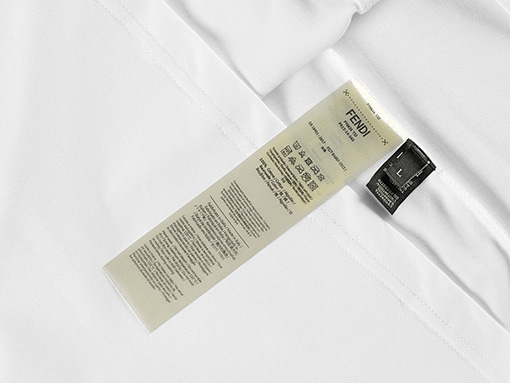 フェンディ 胸ポケットロゴプリントラウンドネック半袖Tシャツ