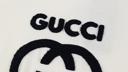 グッチコピー 新しい刺繍プリントラウンドネック半袖Tシャツ