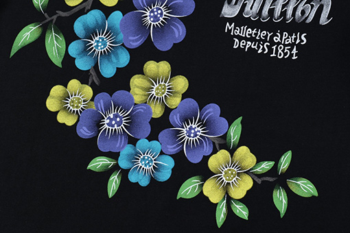 ルイヴィトンスーパーコピー 新しい花のラウンドネック半袖Tシャツ