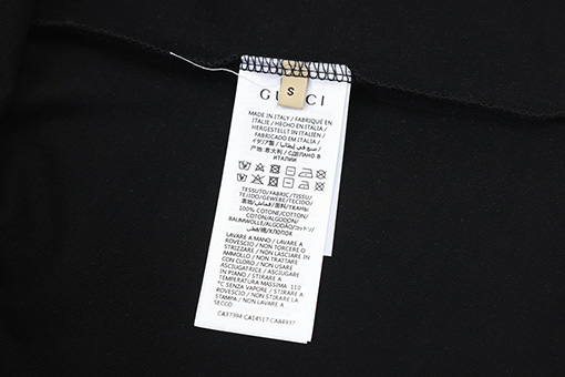 グッチ 新しいチェリーレターパッチ刺繍パターン半袖Tシャツ