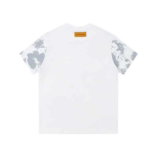 ルイヴィトン 新しい花のファッションプリント技術ラウンドネック半袖Tシャツ