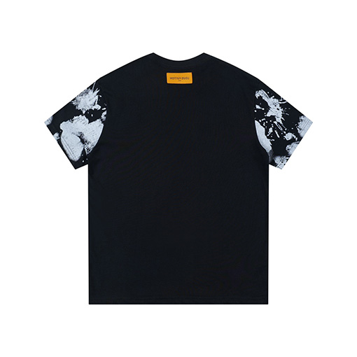 ルイヴィトン 新しい花のファッションプリント技術ラウンドネック半袖Tシャツ