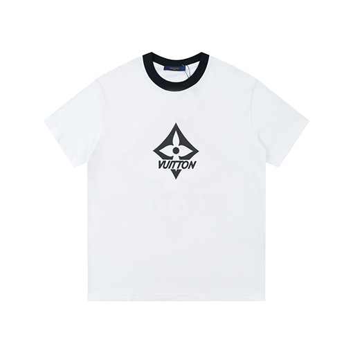 ルイヴィトン 新しいプリントラウンドネック半袖Tシャツ